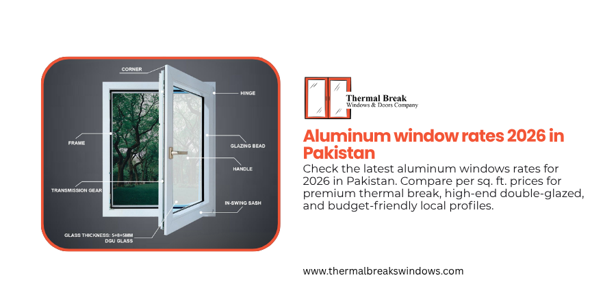 Aluminium Windows Rates in 2026 in Pakistan